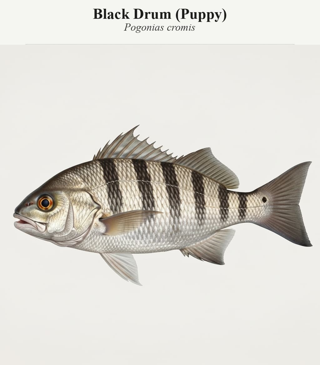 Black Drum (Puppy Drum) identification plate