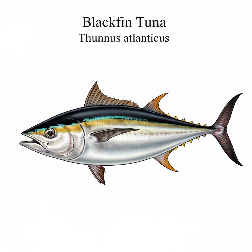 Blackfin Tuna identification plate