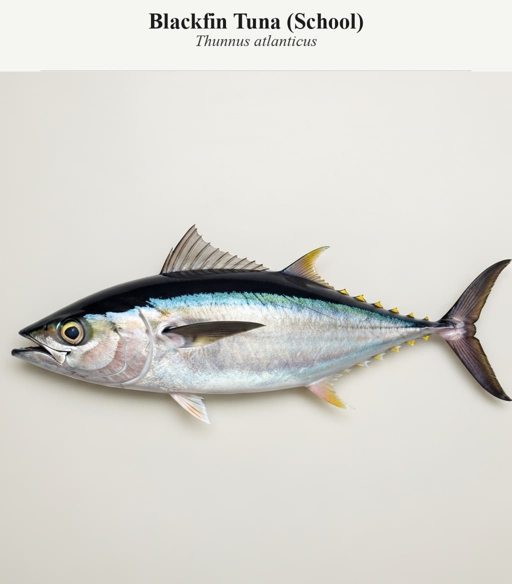 Blackfin Tuna (School) identification plate