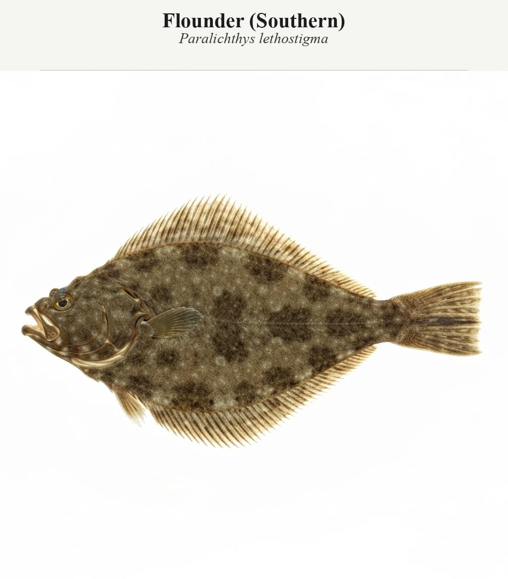 Southern Flounder (Camouflaged) identification plate