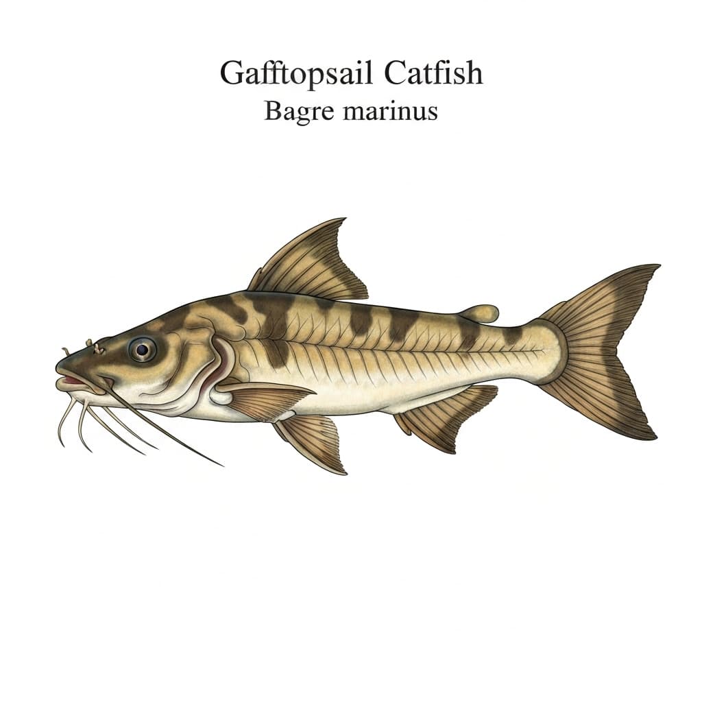 Gafftopsail Catfish identification plate