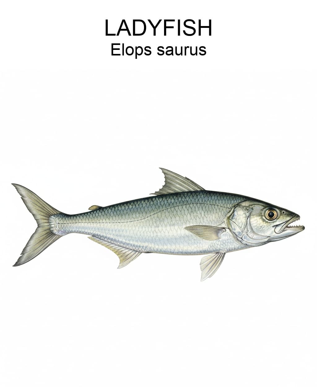 Ladyfish identification plate