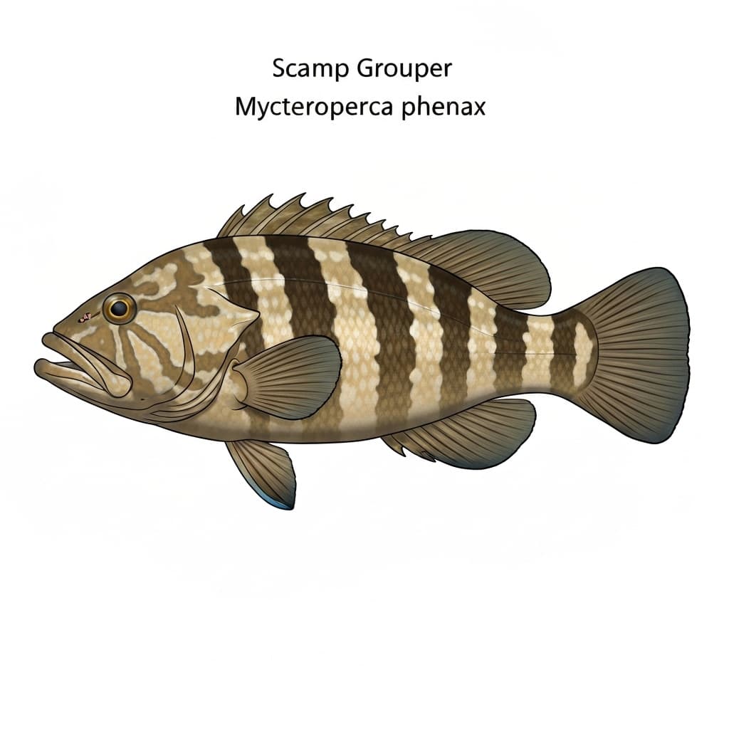 Scamp Grouper identification plate