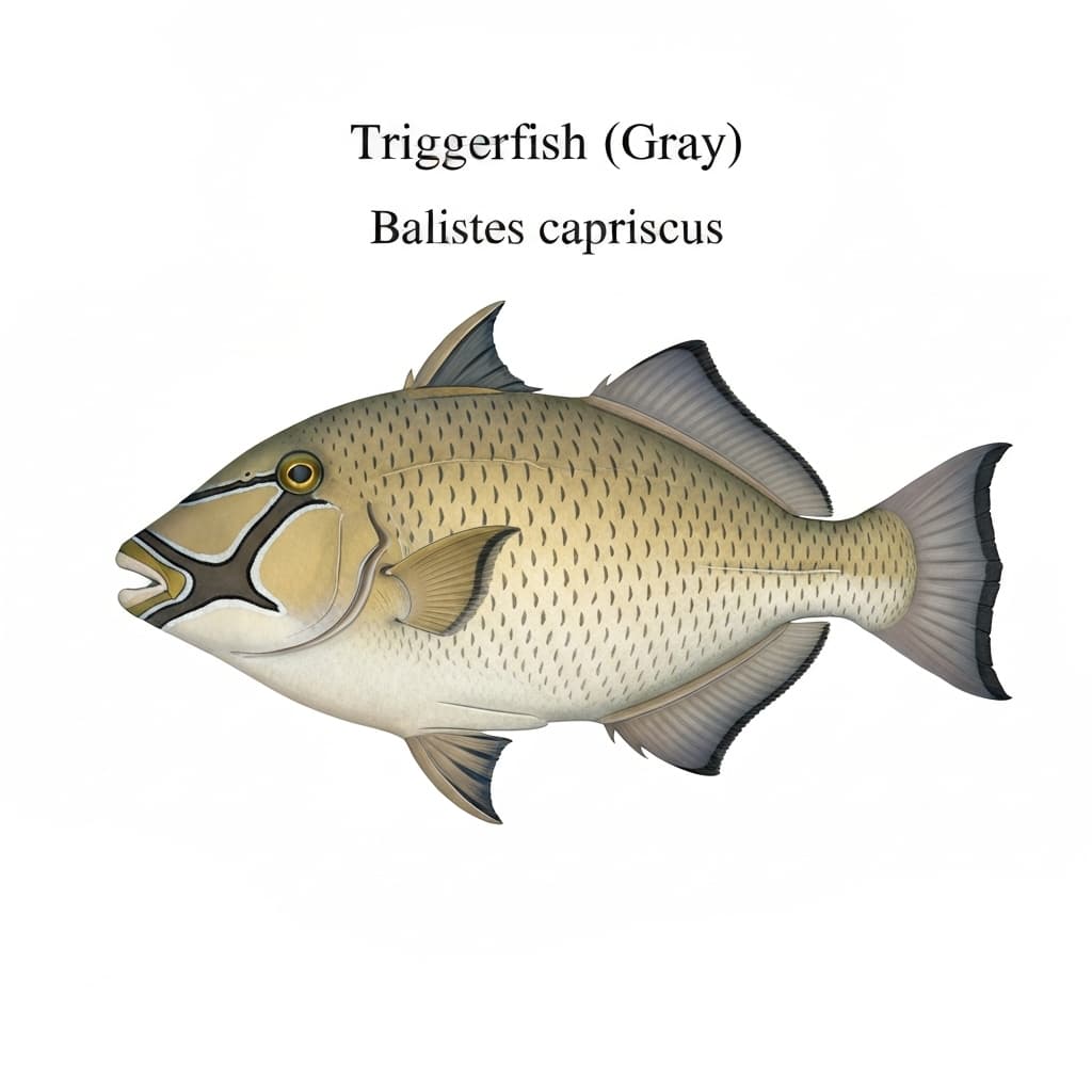 Triggerfish (Gray) identification plate