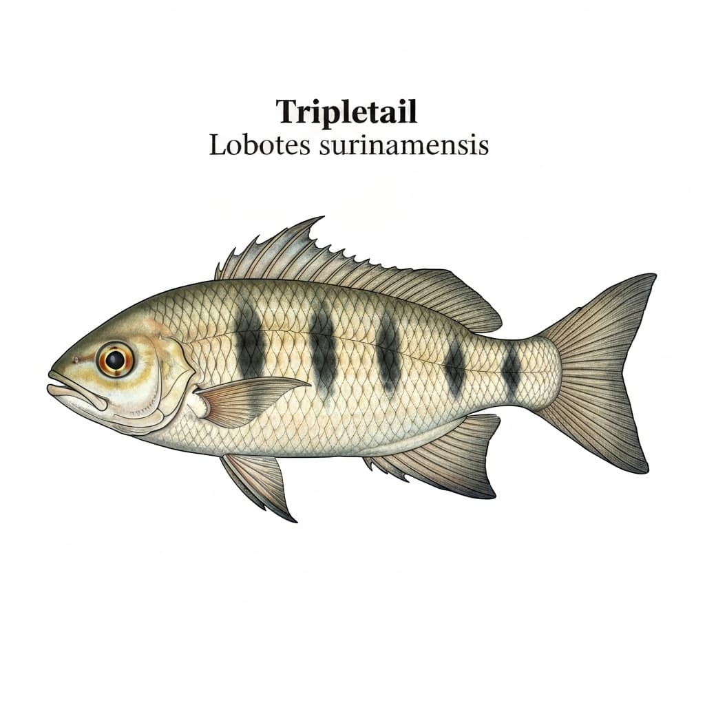 Tripletail identification plate